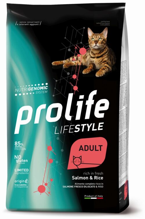 Cat Prolife Life Style Adult Salmon & Rice 1,5 kg e 7 kg