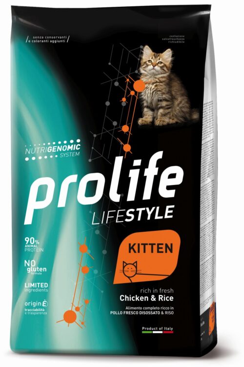 Cat Prolife Life Style Kitten Chicken & Rice 1,5 kg e 7 kg