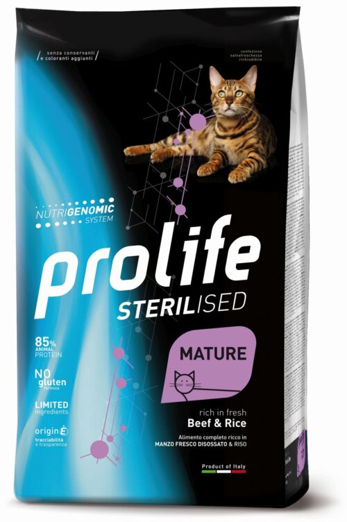 CAT PROLIFE STERILISED MATURE BEEF&RICE 1,5 KG