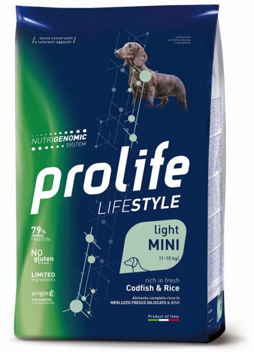Dog Prolife Lifestyle Light Adult Mini Codfish & Rice 2 kg e 7 kg
