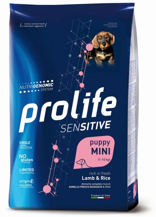 Dog Prolife Sensitive Puppy Mini Lamb & Rice 2 kg e 7 kg