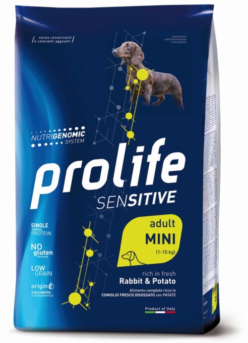 Dog Prolife Sensitive Adult Mini Rabbit & Potato 2 kg e 7 kg