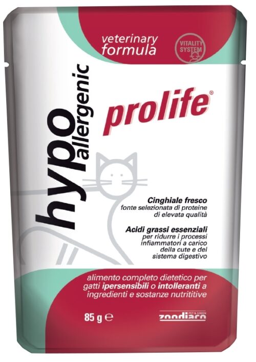 Cat Prolife Veterinary Formula Hypoallergenic – busta 85 gr