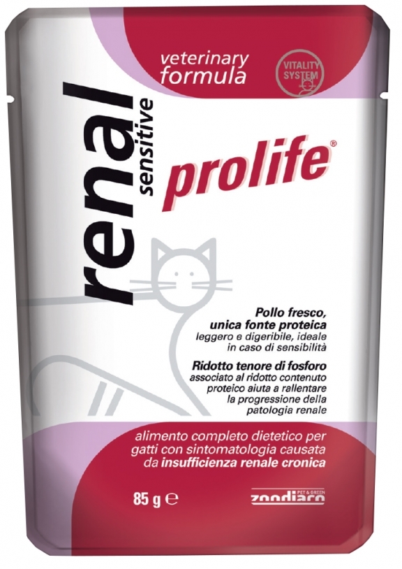 Cat Prolife Veterinary Formula Renal Sensitive – busta 85 gr