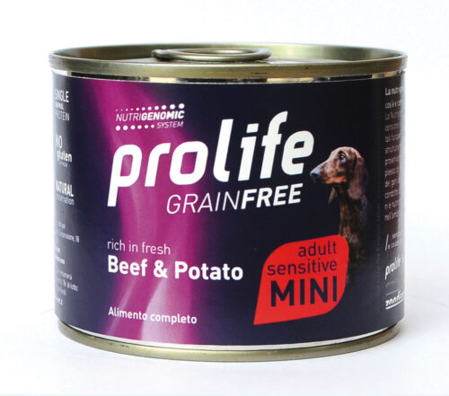 DOG PROLIFE WET GRAINFREE MINI BEEF & POTATO- 200 gr