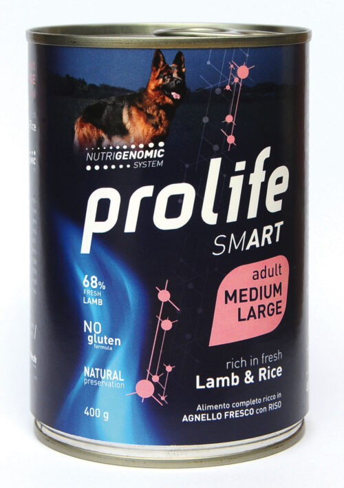 DOG PROLIFE WET SMART MEDIUM/LARGE LAMB & RICE - 400 gr